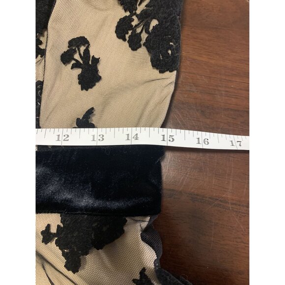 Taylor 6 Floral Velvet Mesh Sheer Whimsigoth Grunge Y2K Midi Dress - Picture 6 of 8